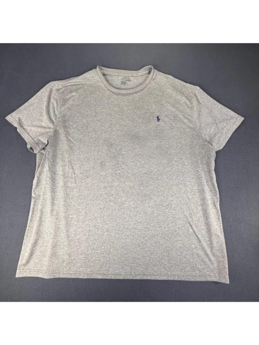 Bundle 2 Polo Ralph Lauren Big Mens XXL Grey Performance T-Shirts Short Sleeve